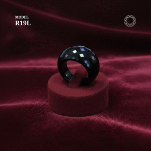 R19L - Black Spinel Ring