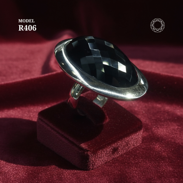 R406 - Black Spinel Ring - Image 2