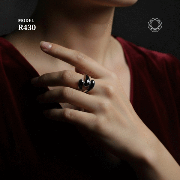 R430 - Blckk Spinel Ring - Image 3