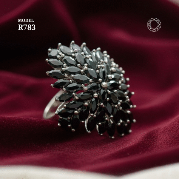 R783 - Black Spinel Ring