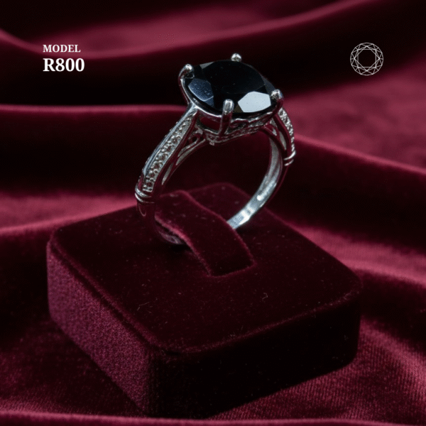 R800 - Black Spinel Ring - Image 2
