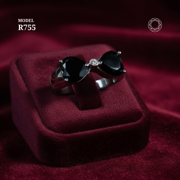 R755 - Black Spinel Ring - Image 2