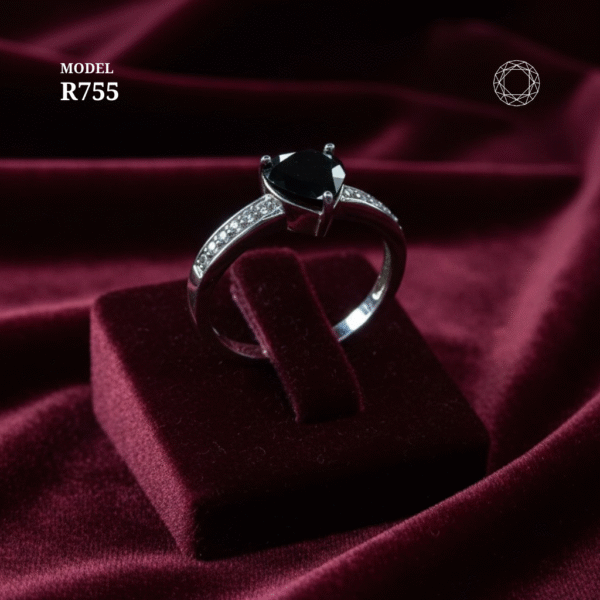 R755 - Black Spinel Ring - Image 3