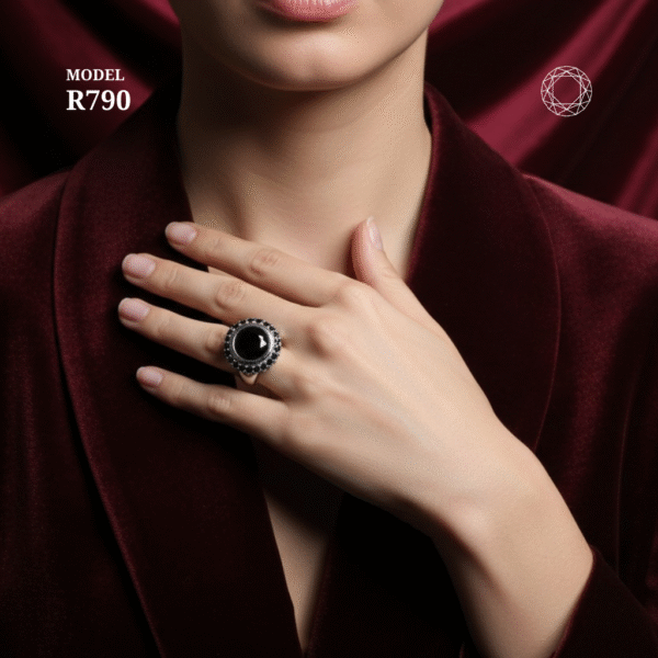R790 - Black Spinel Ring - Image 2