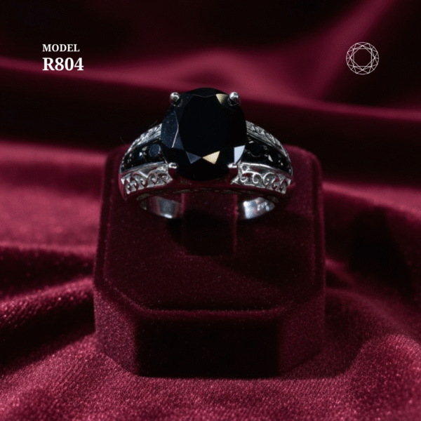 R804 - Black Spinel Ring - Image 2