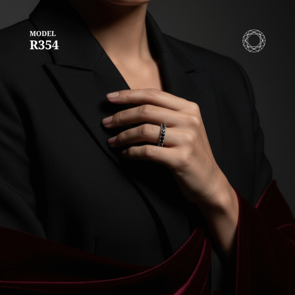 R354 - Black Spinel Ring - Image 2