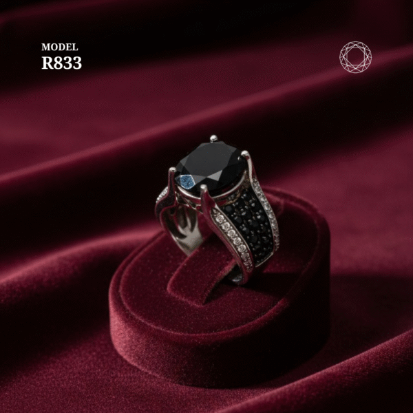 R833 - Black Spinel Ring