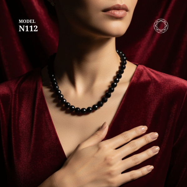 N112 - Black Spinel Necklace - Image 2