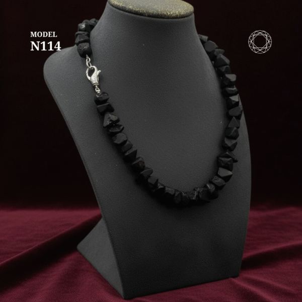 N114 – Black Spinel Necklace - Image 2