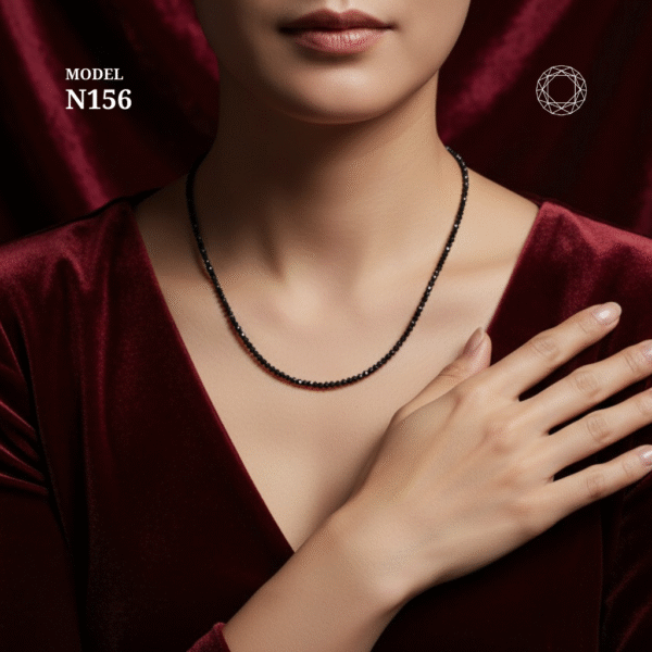 N156 - Black Spinel Necklace - Image 3