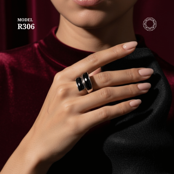 R306 - Black Spinel Ring - Image 4