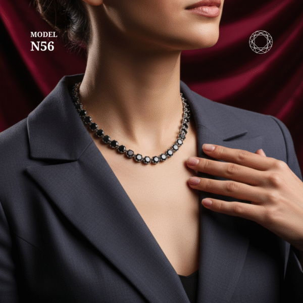 N56 - Black Spinel Necklace - Image 2