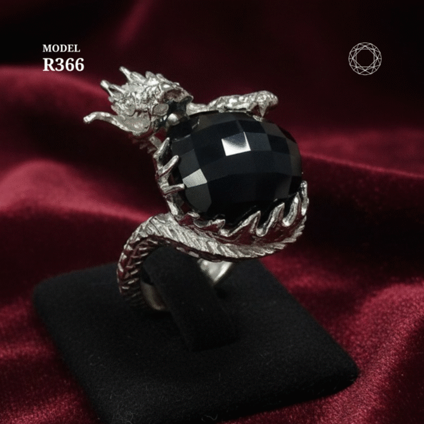 R366 - Black Spinel Ring - Image 2