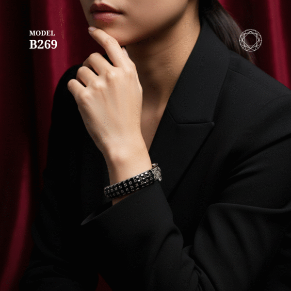 B269 - Black Spinel Bracelet - Image 3