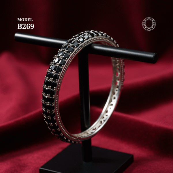 B269 - Black Spinel Bracelet - Image 2