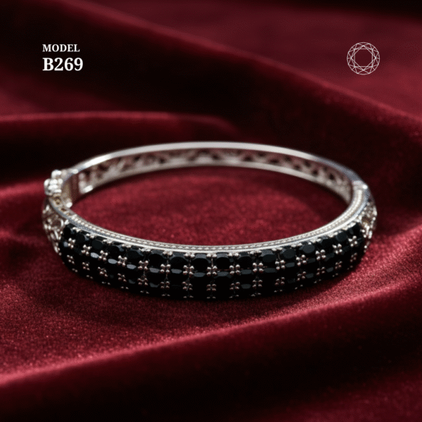B269 - Black Spinel Bracelet