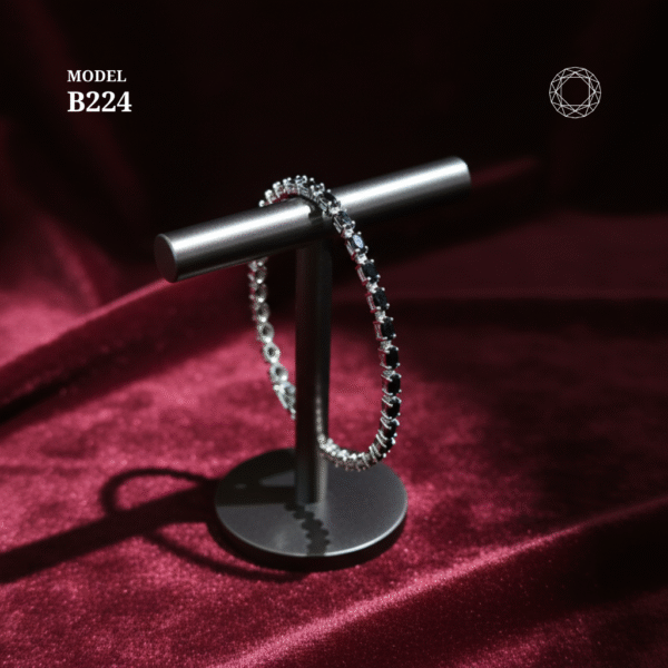 B224 - Black Spinel Bracelet - Image 2