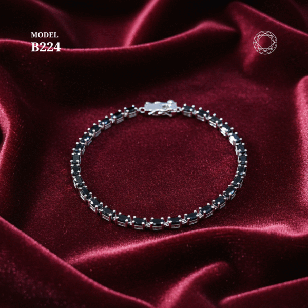 B224 - Black Spinel Bracelet