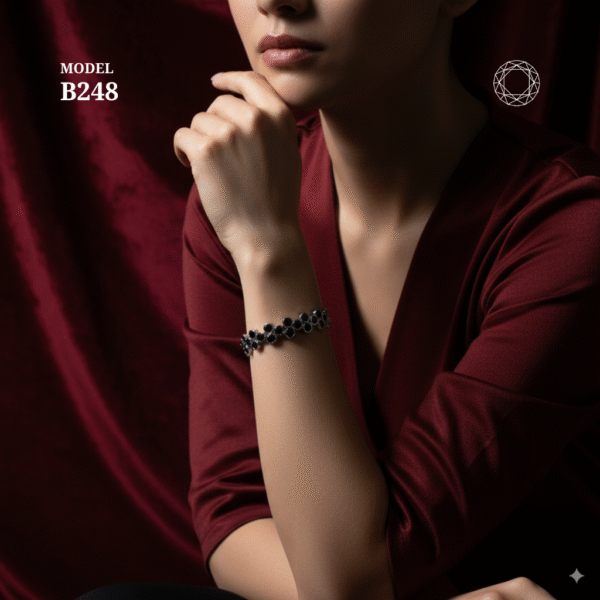 B248 - Black Spinel Bracelet - Image 2