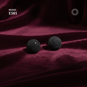 Black Spinel Earrings Model E581