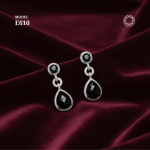 Black Spinel Earrings Model E610