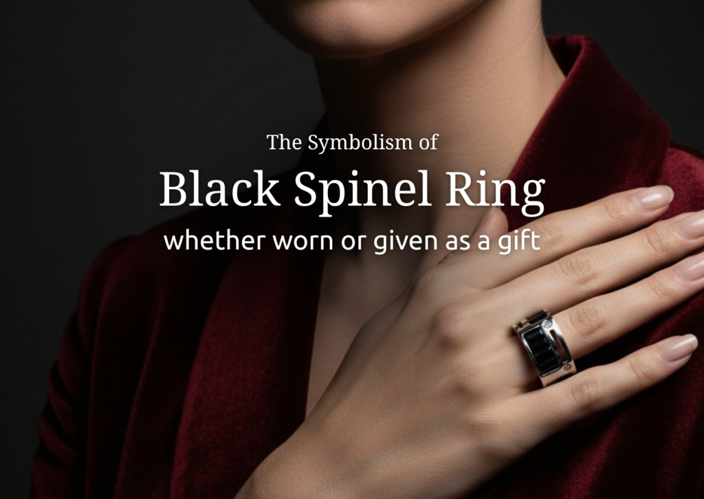 the symbolism of black spinel ring, whether worn or given as a gift
